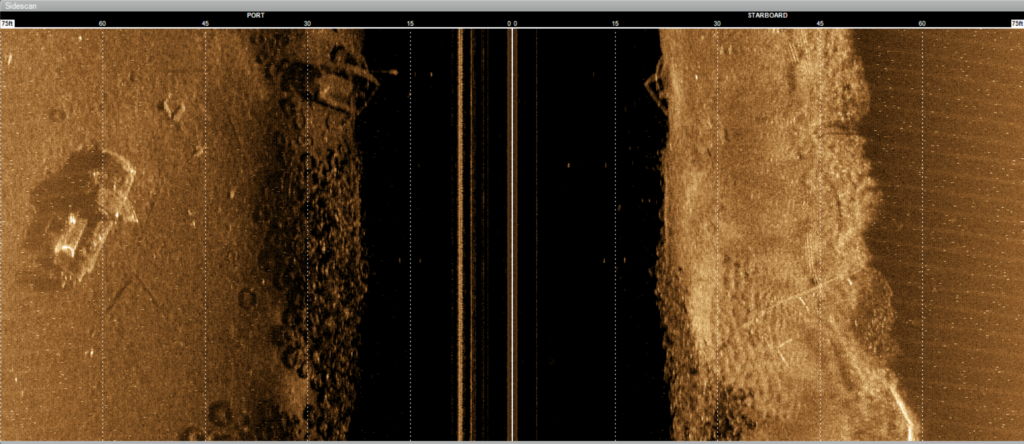 Side Scan Sonar image of a truck